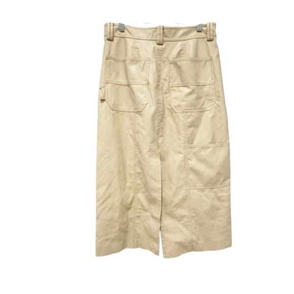A.L.C Women's Faux Leather Alden Skirt Cream Size 6 - Picture 7 of 12